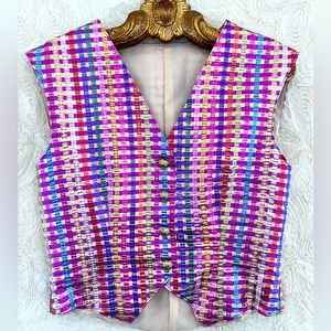 60s Vintage Genie Custom Bespoke Tailored Waistcoat Vest Cocktail Party Women S